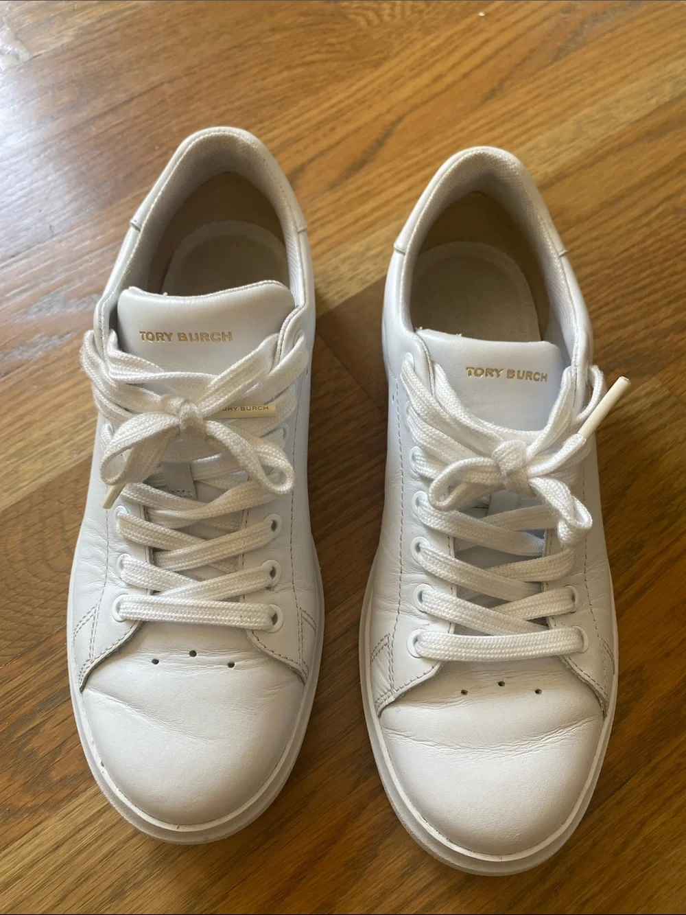 Tory Burch Classic White Leather Sneakers